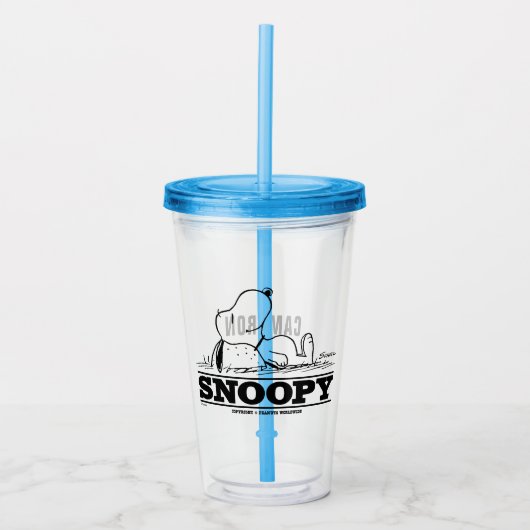 pinda's | Snoopy Rest Break Acryl Drinkbeker (Voorkant)