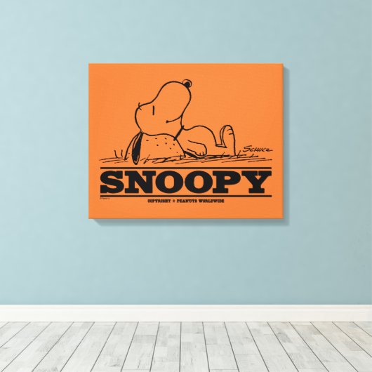 pinda's | Snoopy Rest Break Canvas Afdruk (Insitu (Houten vloer))
