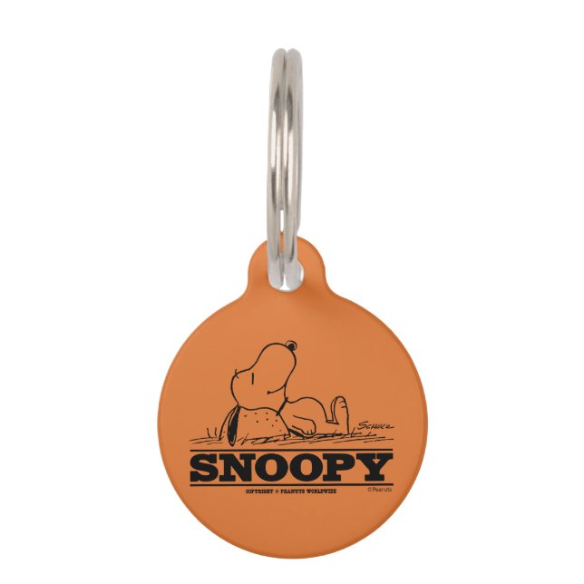 pinda's | Snoopy Rest Break Huisdierpenning (Voorkant)