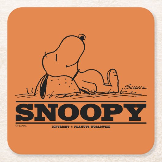 pinda's | Snoopy Rest Break Kartonnen Onderzetters (Voorkant)