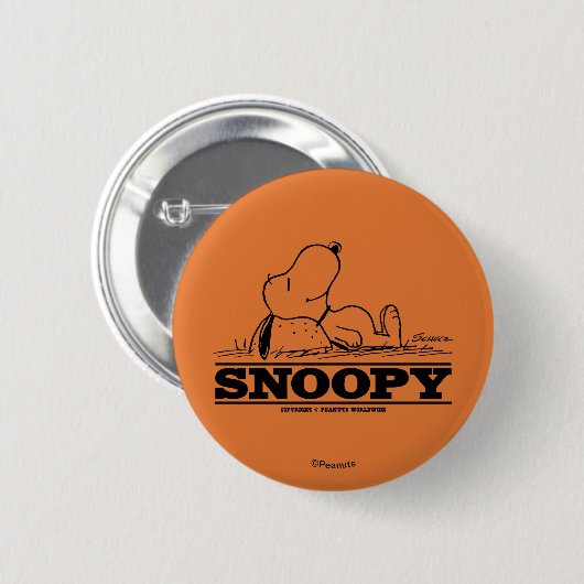 pinda's | Snoopy Rest Break Ronde Button 5,7 Cm (Voorkant /achterkant)