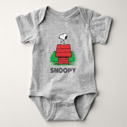 pinda's | Snoopy Resting on Doghouse Romper (Voorkant)