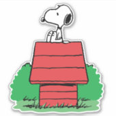 pinda's | Snoopy Resting on Doghouse Sticker (Voorkant)