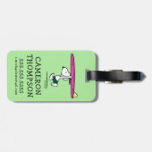pinda's | Snoopy rijdend naar het Surf Bagagelabel (Achterkant horizontaal)