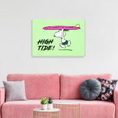 pinda's | Snoopy rijdend naar het Surf Canvas Afdruk (Insitu (Woonkamer))