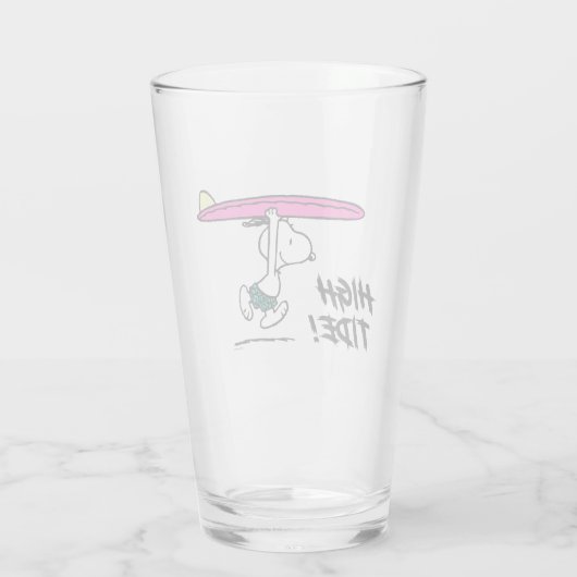 pinda's | Snoopy rijdend naar het Surf Glas (Achterkant)