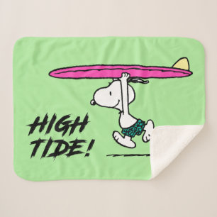 pinda's   Snoopy rijdend naar het Surf Sherpa Deken