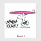 pinda's | Snoopy rijdend naar het Surf Sticker (Vel)