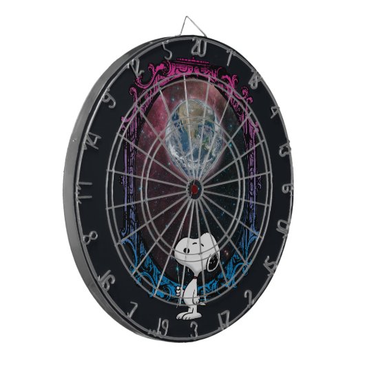 pinda's | Snoopy ruimtesonde ballon Dartbord (Voorkant Links)