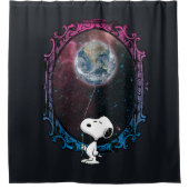 pinda's | Snoopy ruimtesonde ballon Douchegordijn (Voorkant)