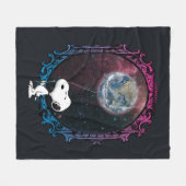 pinda's | Snoopy ruimtesonde ballon Fleece Deken (Voorkant (Horizontaal))
