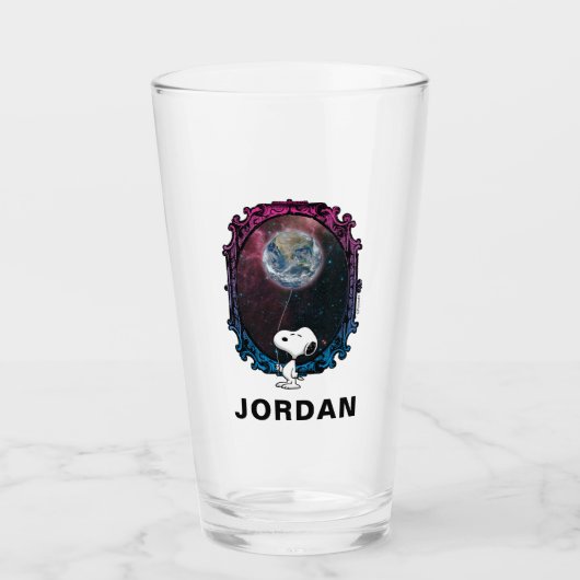 pinda's | Snoopy ruimtesonde ballon Glas (Voorkant)