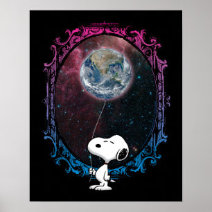 pinda's   Snoopy ruimtesonde ballon Poster