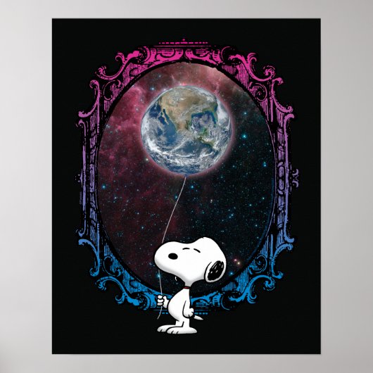 pinda's | Snoopy ruimtesonde ballon Poster (Voorkant)
