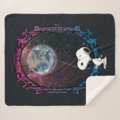 pinda's | Snoopy ruimtesonde ballon Sherpa Deken (Voorkant (horizontaal))