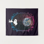 pinda's | Snoopy ruimtesonde ballon Wandkleed (Voorkant (horizontaal))