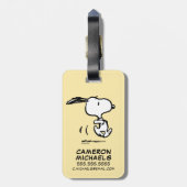 pinda's | Snoopy Running Bagagelabel (Achterkant verticaal)