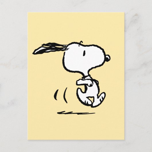 pinda's | Snoopy Running Briefkaart (Voorkant)