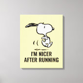 pinda's | Snoopy Running Canvas Afdruk (Voorkant)