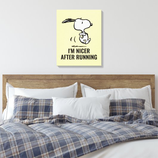 pinda's | Snoopy Running Canvas Afdruk (Insitu (Slaapkamer))