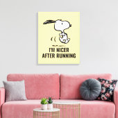 pinda's | Snoopy Running Canvas Afdruk (Insitu (Woonkamer))