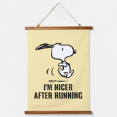 pinda's | Snoopy Running Hangend Wandkleed (Voorkant)