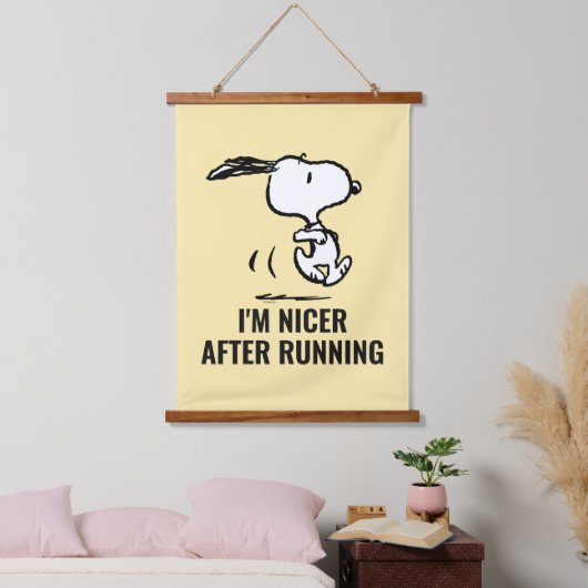 pinda's | Snoopy Running Hangend Wandkleed (Slaapkamer)