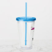 pinda's | Snoopy Running | Jouw namen toevoegen Acryl Drinkbeker (Rechts)