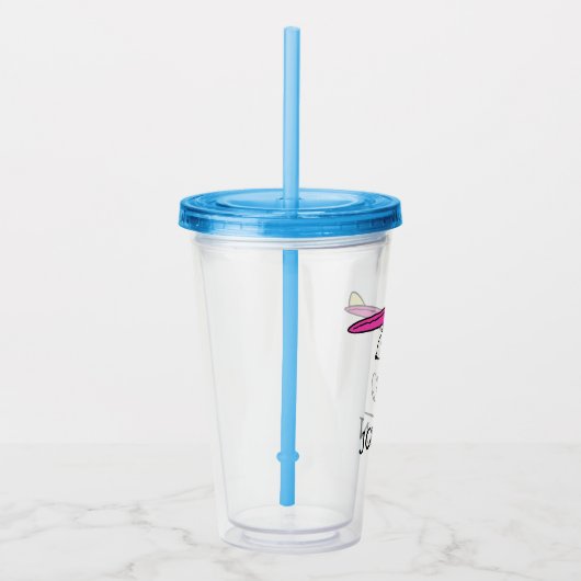 pinda's | Snoopy Running | Jouw namen toevoegen Acryl Drinkbeker (Rechts)