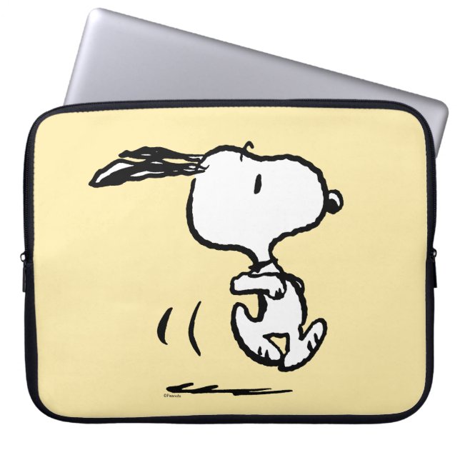 pinda's | Snoopy Running Laptop Sleeve (Voorkant)