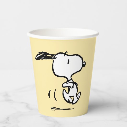 pinda's | Snoopy Running Papieren Bekers (Voorkant)