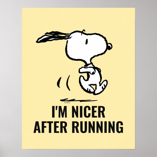 pinda's | Snoopy Running Poster (Voorkant)