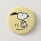pinda's | Snoopy Running Ronde Button 5,7 Cm (Voorkant)