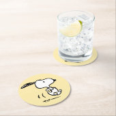 pinda's | Snoopy Running Ronde Kartonnen Onderzetter (Insitu)