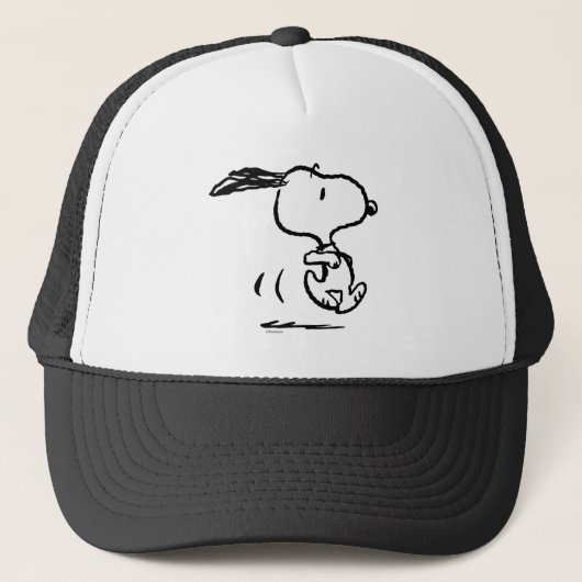 pinda's | Snoopy Running Trucker Pet (Voorkant)