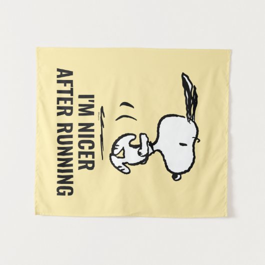 pinda's | Snoopy Running Wandkleed (Voorkant (horizontaal))