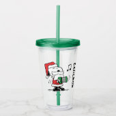 pinda's | Snoopy Santa Claus Accordian Acryl Drinkbeker (Voorkant)