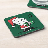 pinda's | Snoopy Santa Claus Accordian Bier Onderzetter (Linkerzijde)