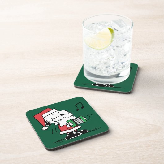 pinda's | Snoopy Santa Claus Accordian Bier Onderzetter (Rechterzijde)
