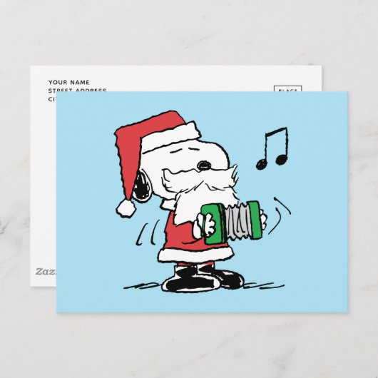 pinda's | Snoopy Santa Claus Accordian Briefkaart (Voorkant / Achterkant)