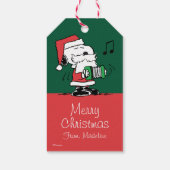 pinda's | Snoopy Santa Claus Accordian Cadeaulabel (Achterkant)