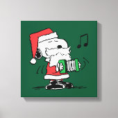 pinda's | Snoopy Santa Claus Accordian Canvas Afdruk (Voorkant)