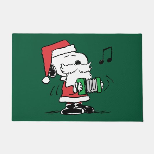 pinda's | Snoopy Santa Claus Accordian Deurmat (Voorkant)