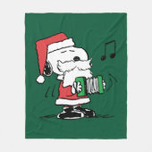 pinda's | Snoopy Santa Claus Accordian Fleece Deken (Voorkant)