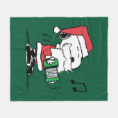 pinda's | Snoopy Santa Claus Accordian Fleece Deken (Voorkant (Horizontaal))