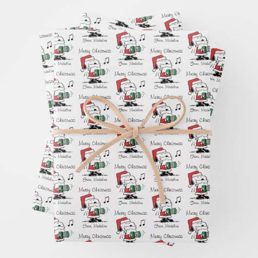 pinda's | Snoopy Santa Claus Accordian Inpakpapier Vel (In situ)