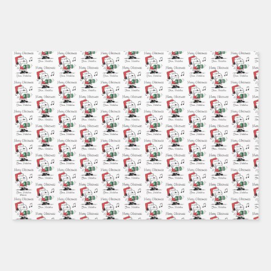 pinda's | Snoopy Santa Claus Accordian Inpakpapier Vel (Voorkant)