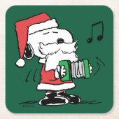 pinda's | Snoopy Santa Claus Accordian Kartonnen Onderzetters (Voorkant)