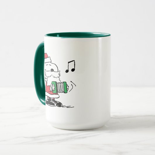 pinda's | Snoopy Santa Claus Accordian Mok (Voorkant links)