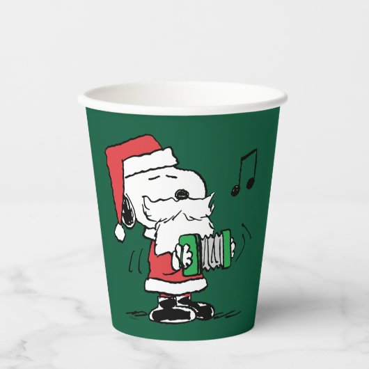 pinda's | Snoopy Santa Claus Accordian Papieren Bekers (Voorkant)